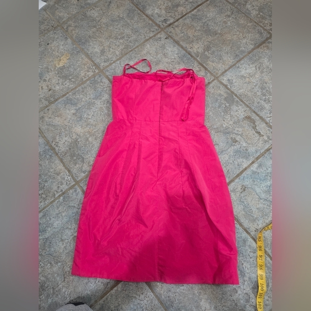 BCBGMaxAzria Strapless Fuchsia Ruffle Dress - Picture 5 of 8